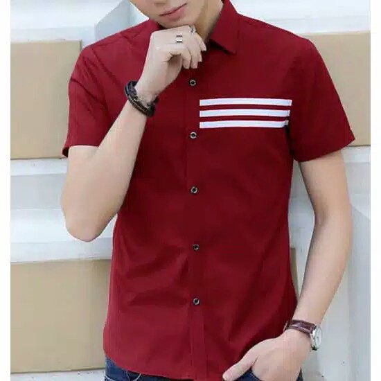 JONKA FASHION - Kemeja Pria Keenan Kemeja Casual Terbaru