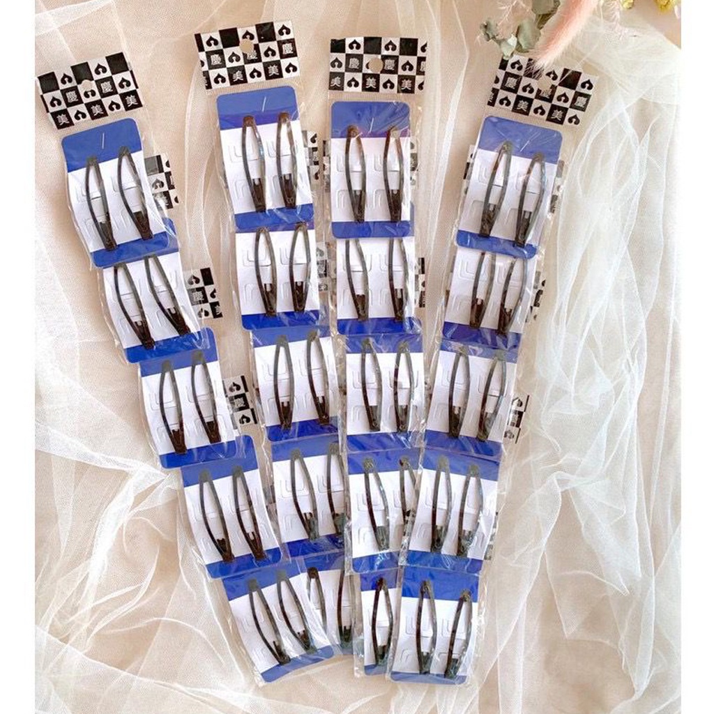 (5 PASANG) JEPITAN RAMBUT TIP TOP / JEPIT TIPTOP CARD BIRU GROSIR 1 RENCENG