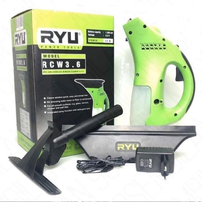 Ryu Vacuum Window Cleaner RCW 3.6 Pembersih Kaca Cordless