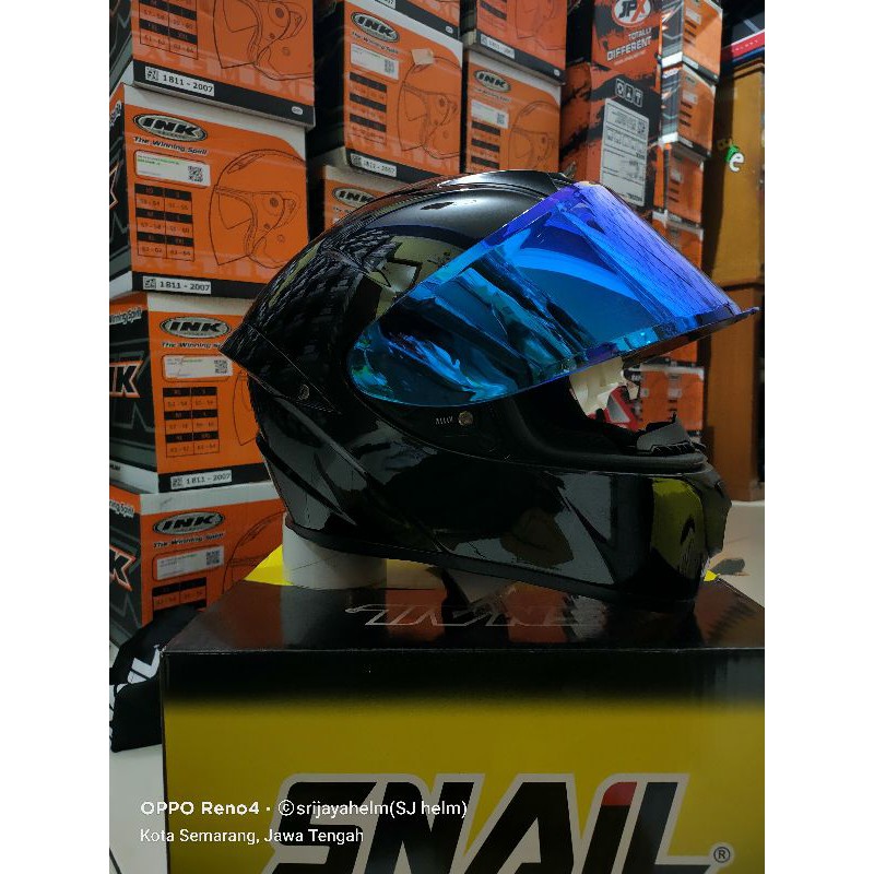 HELM SNAIL FF S1  BLAK METALIK PAKET GANTENG ORIGINAL