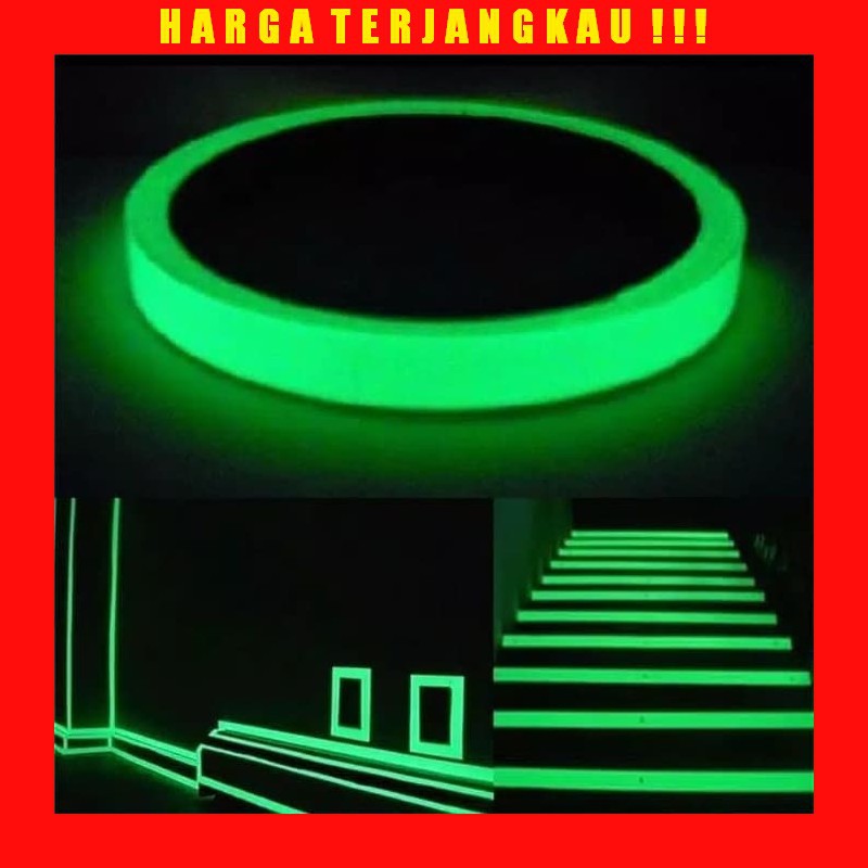 

Glow in The Dark Tape Selotip Lakban Fosfor Nyala Dalam Gelap Isolasi