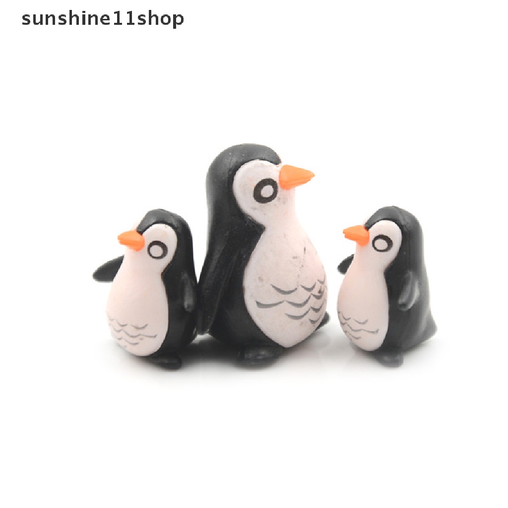 (SHO) 5pcs Miniatur Penguin Untuk Dekorasi Taman / Rumah Boneka DIY