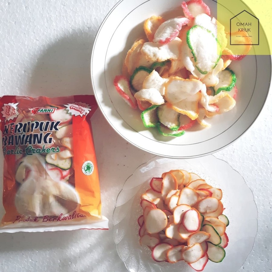 

Kerupuk Bawang Garlic Crackers Mentah Kemasan 250gr