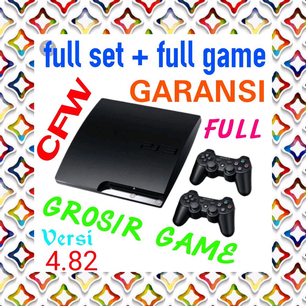 ps3  ps 3  playstation3  playstation 3 sony hardisk  bonus 2 stik stick wireless penganti kaset mur