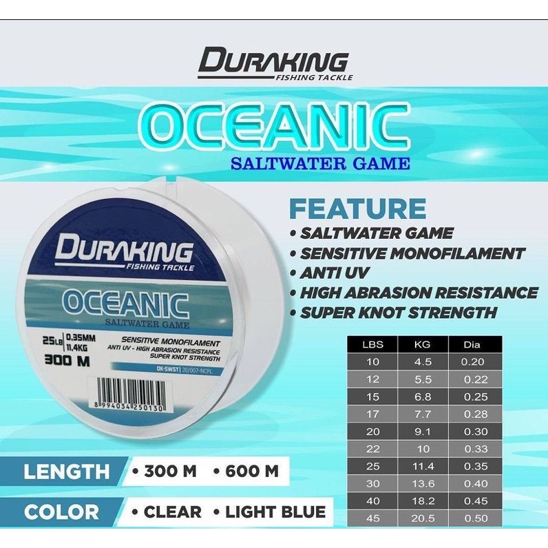 Senar Pancing - Senar Duraking Oceanic 300 M