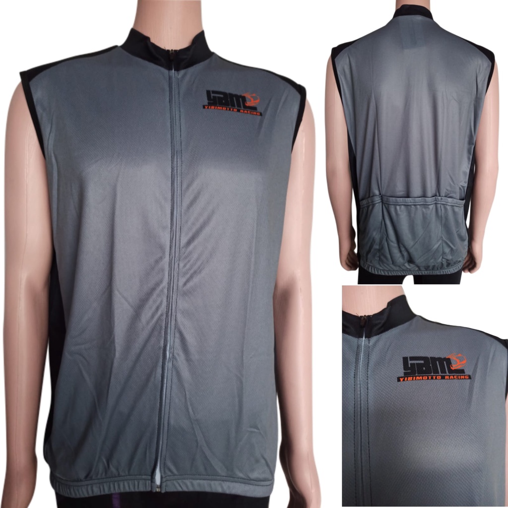 Rompi Sepeda jersey buntung vest windbreaker angin windstopper - NEW GREY