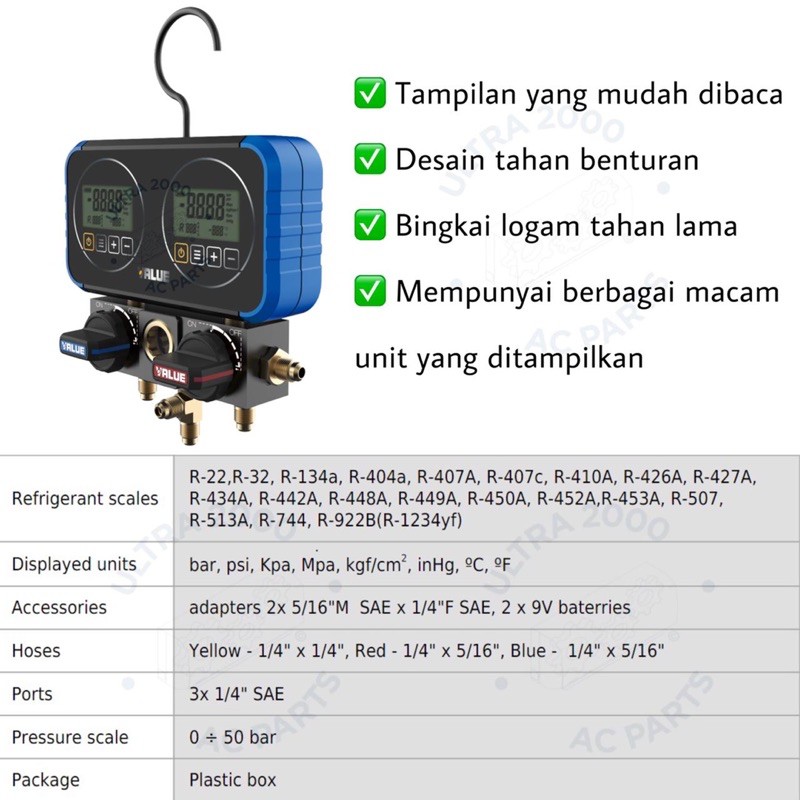 Manifold Double Gauge Digital VALUE VRM2-0101i