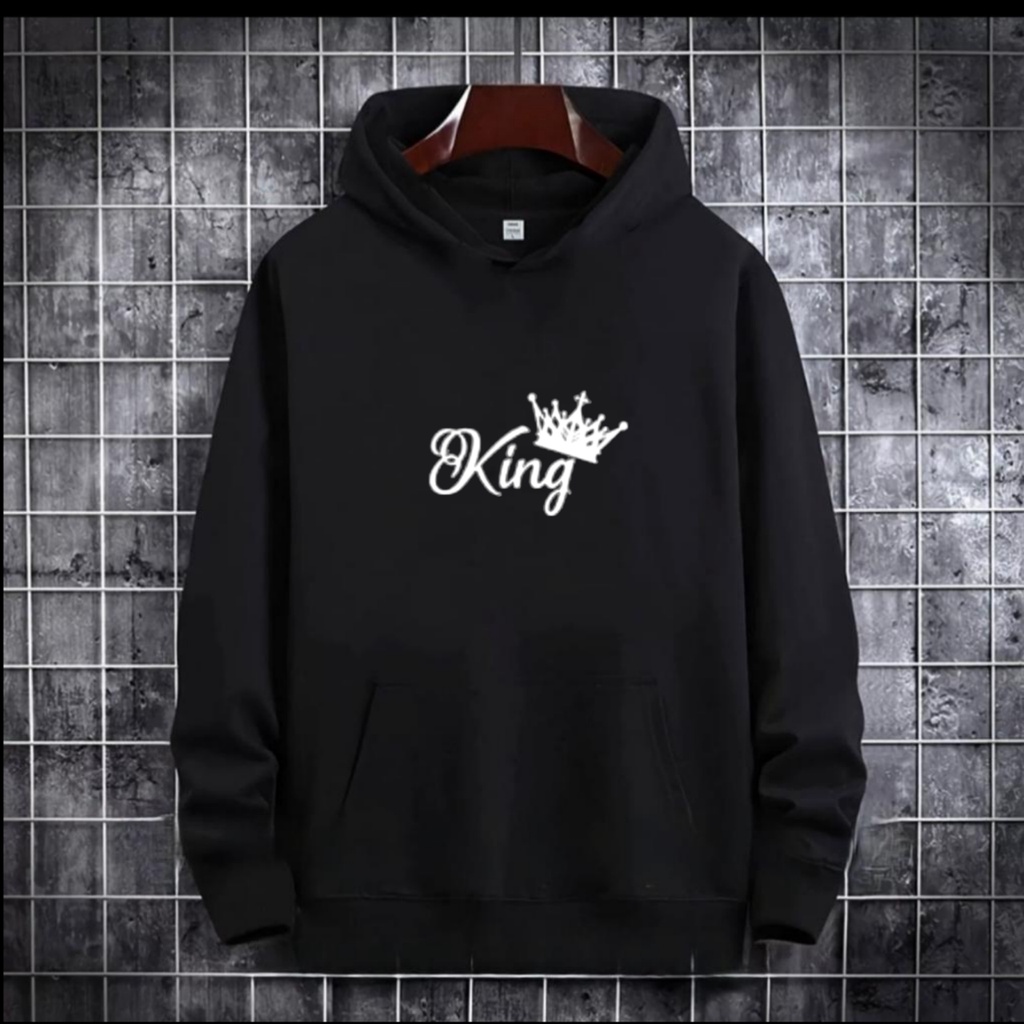 SWEATER HOODIE TULISAN KING / HOODIE MURAH TERLARIS / HOODIE PRIA DAN WANITA / UNISEX / HOODIE PRINTING