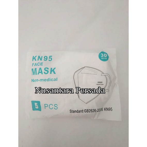 Masker Face Mask Antivirus Pelindung Covid KN95 KN 95 Non Medis 1 Pack GB2626- 2006