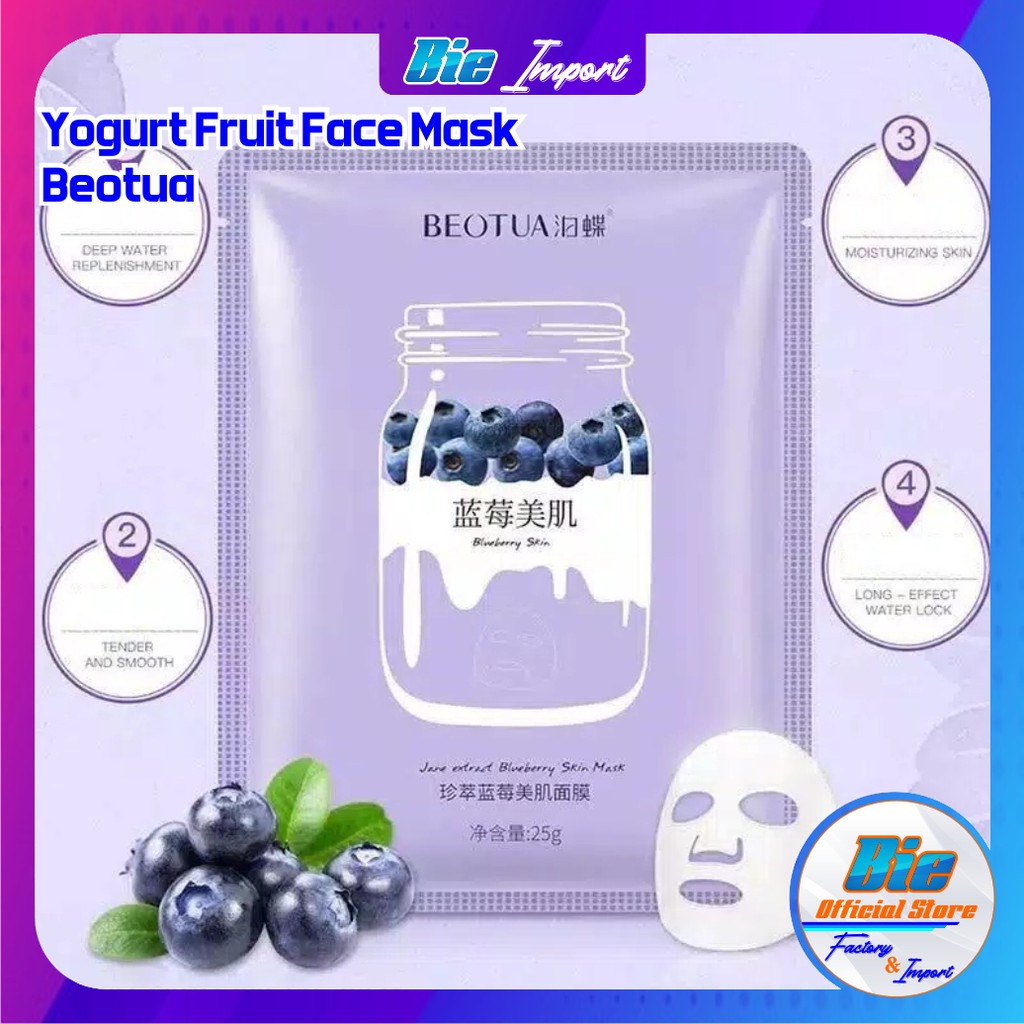 BIOTUA Yogurt Fruit Facial Mask / Masker Wajah