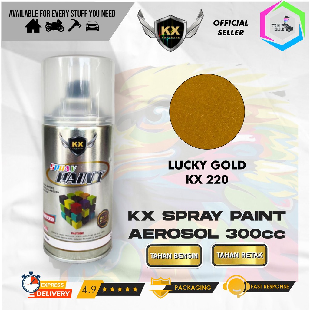 Cat Semprot Aerosol / Pylox KX Autocare Paint - KX 220 LUCKY GOLD