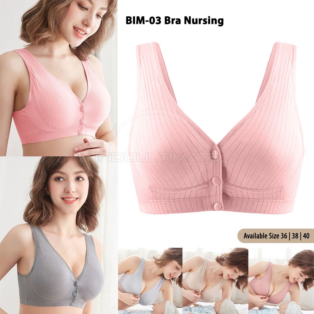 1Pcs BH Menyusui Spons Cewek Bra Wanita Bra Menyusui Tanpa Kawat BIM-03 Pakaian Dalam Perempuan