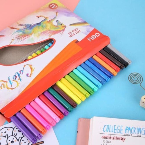 

Gilaa!!! Deli Ec10020 Felt Pen 24 Colors - Spidol Warna Gambar Promo