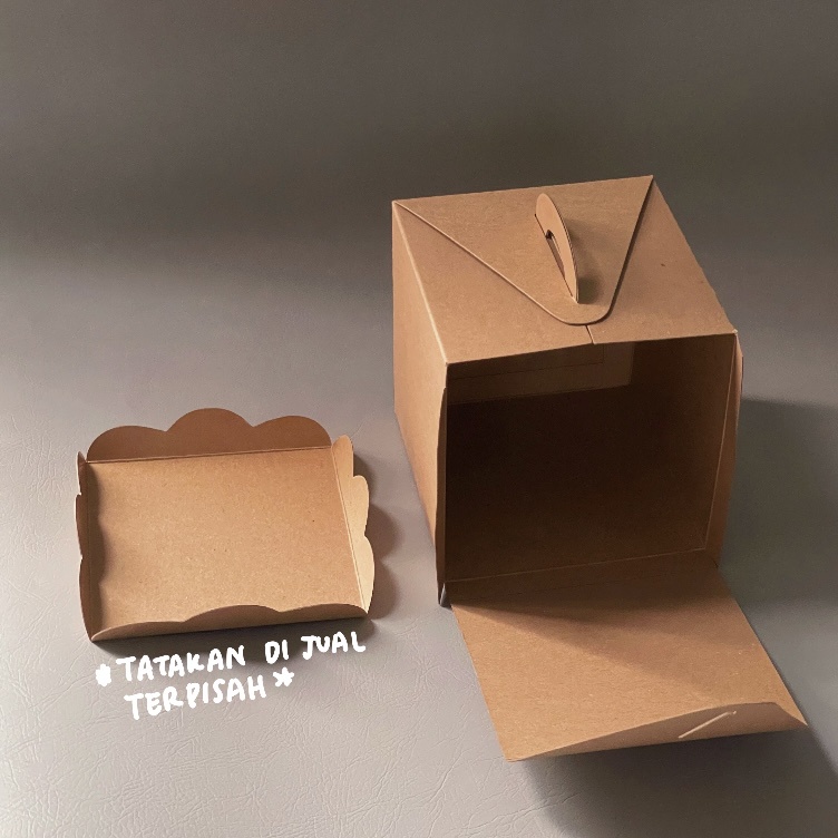 

CAKE BOX 12x12x12 cm ISI 10 PCS / BENTO CAKE BOX / KOREAN CAKE BOX