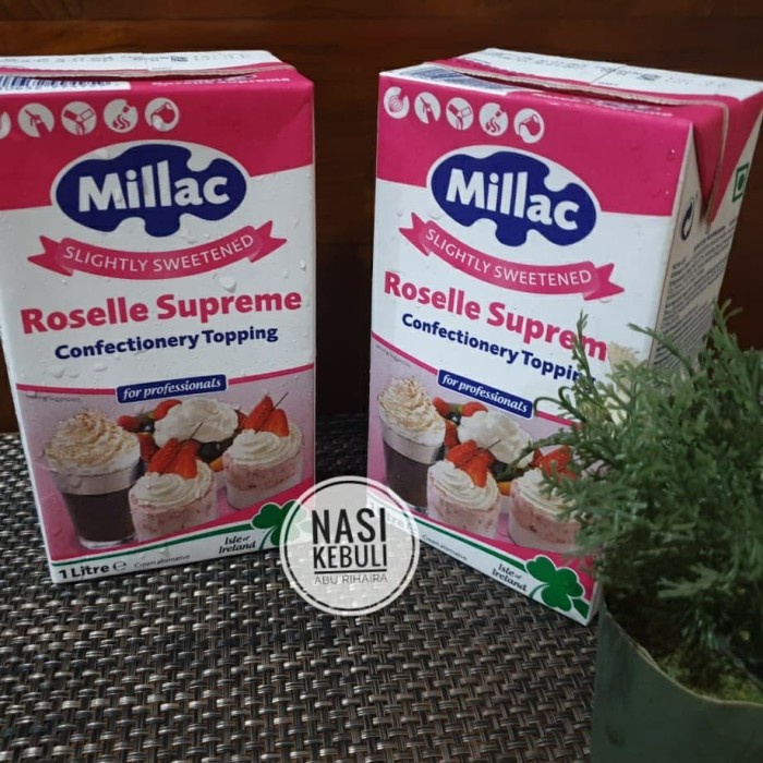 

Krim- Millac Rosselle Supreme Whipping Cream 1 L # Via Grab/Gojek -Krim.