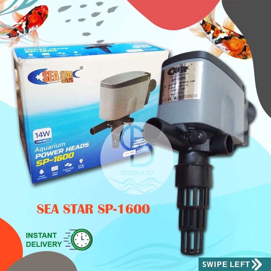 PROMO MESIN POMPA AQUARIUM GINGA GA 1600 SEA STAR SP 1600 POMPA FILTER AQUARIUM KOLAM AQUASCAPE 1400