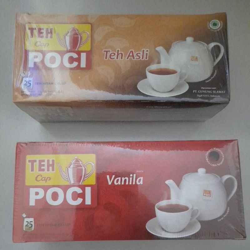 

PROMO GROSIR Teh Poci 25pc Vanilla Ori EXP01/2025 Tea Bag (+Buble=Aman)