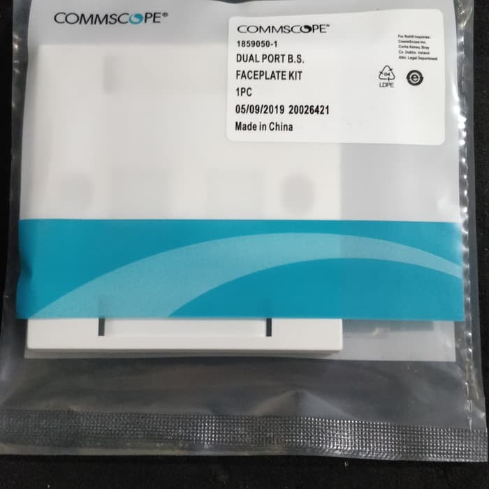 COMMSCOPE AMP FacePlate Kit Dual Port - Wall Plate | Face Plate