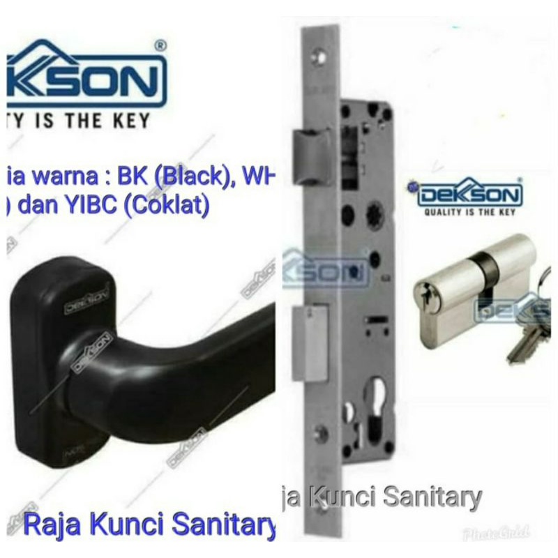 Paket Lengkap Handle Roses Dekson Alumunium LHR 0816 + MTS IL 84030 SSS + Cylinder Dekson