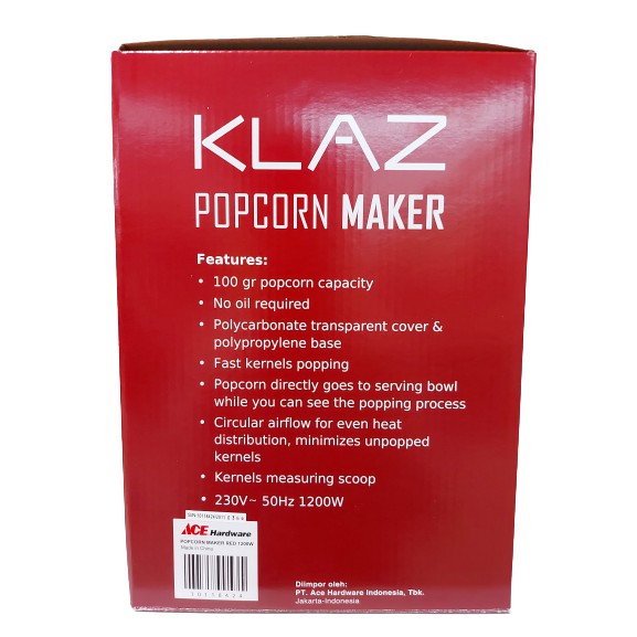 MESIN PEMBUAT POPCORN / POPCORN MAKER RED / MESIN JAGUNG