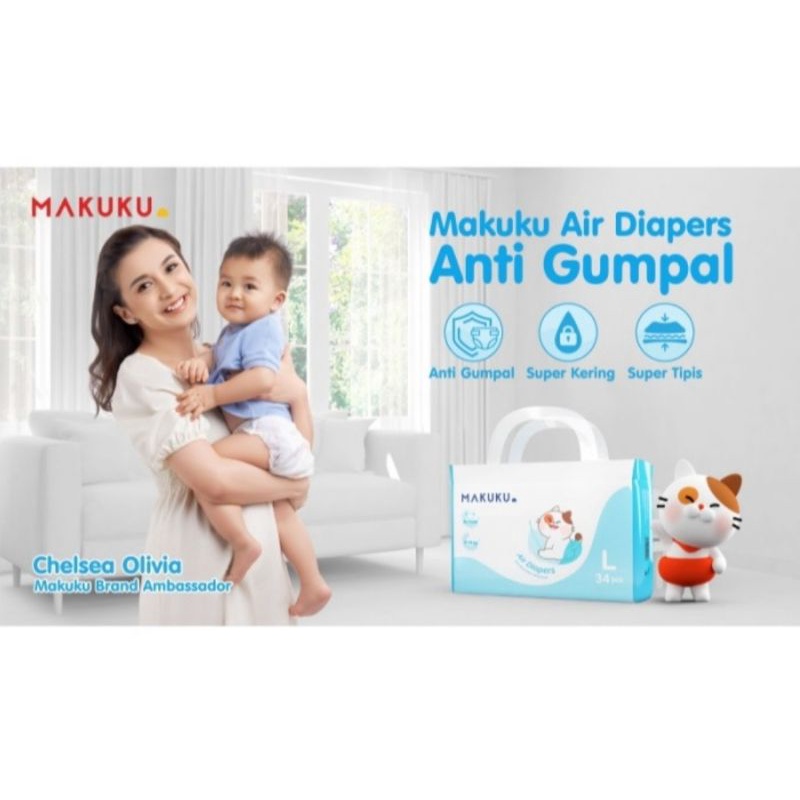 MAKUKU Air Diapers (SAP Diapers) - COMFORT | SLIM | SLIM CARE | PRO CARE ❤ jselectiv ❤ POPOK BAYI ANTI GUMPAL CEGAH RUAM DARI MAKUKU - ORI✔️COD✔️