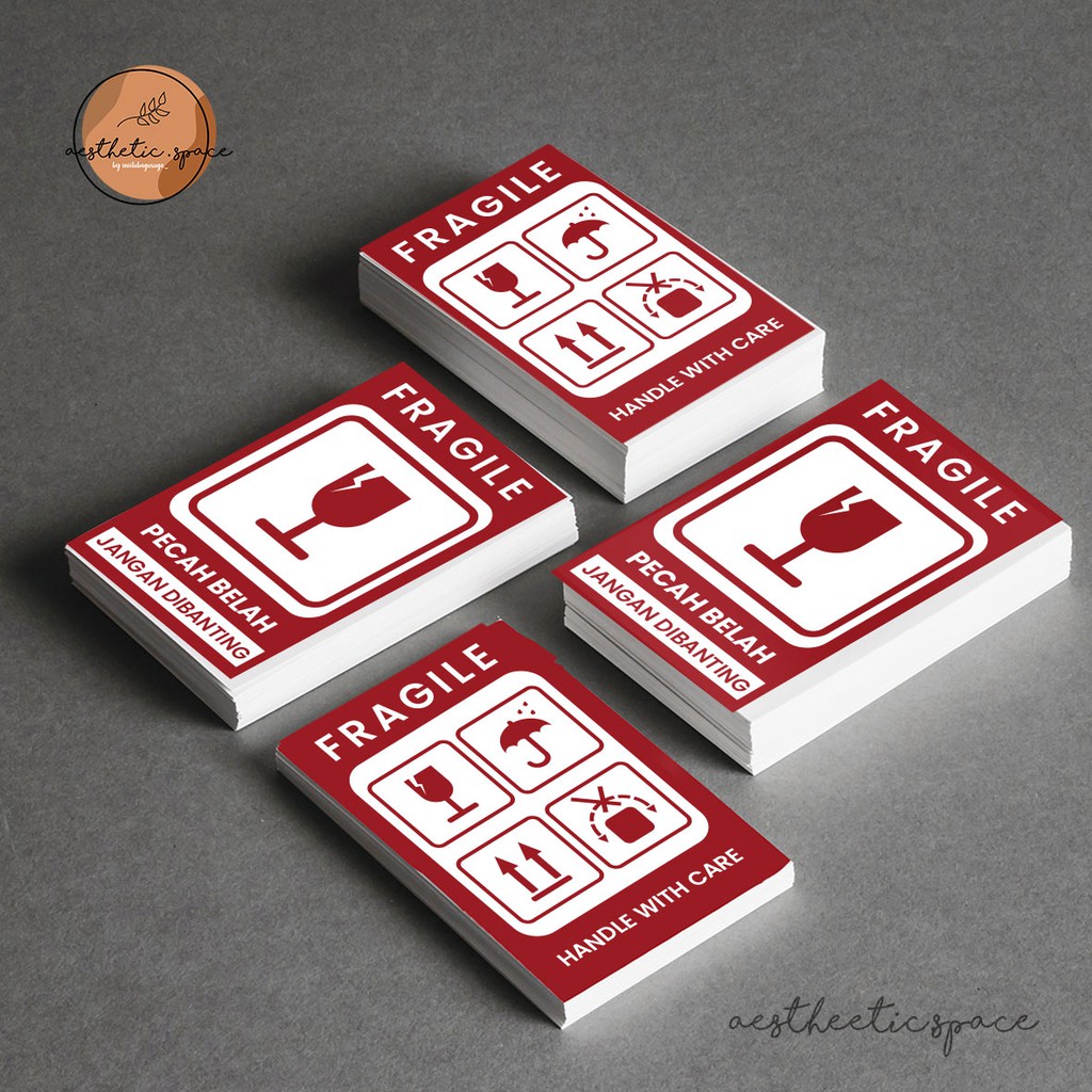 

stiker murah mudah di aplikasikan - STIKER FRAGILE- LABEL PECAH BELAH- MURAH