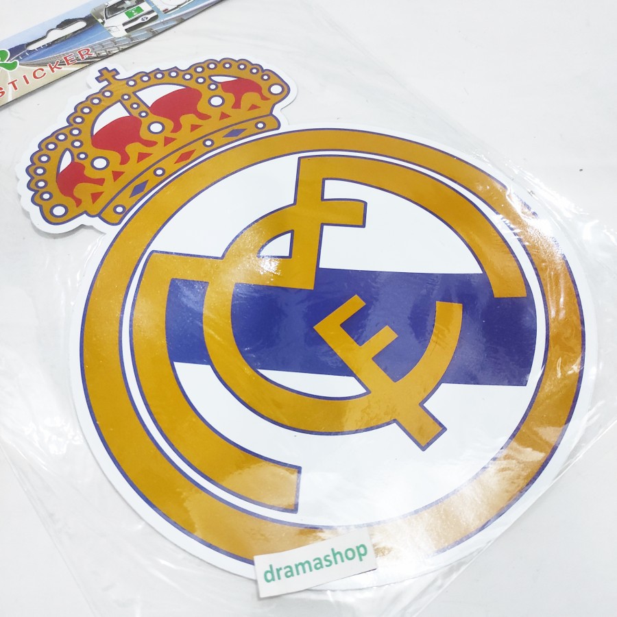 Tempelan sticker stiker mobil Logo klub club sepak bola fc real madrid fc