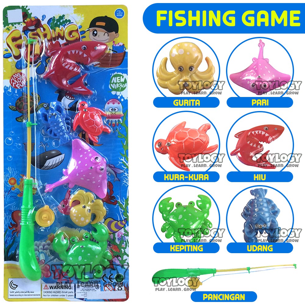  Mainan  Anak Jadul  Pancing Ikan Fishing Game Pancingan Fish 