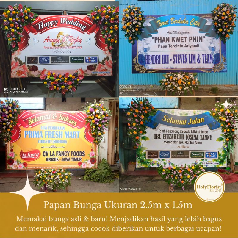 Karangan Bunga Papan Duka Cita Wedding Congratulation Grand Opening Surabaya