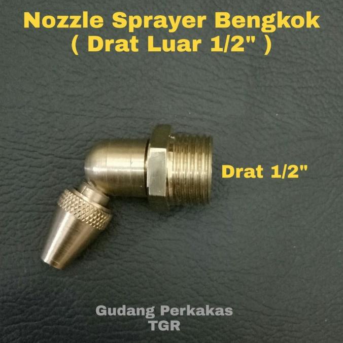 Nozzle Sprayer Bengkok Drat 1/2 In / Nosel Kabut Embun / Nozzle Spuyer