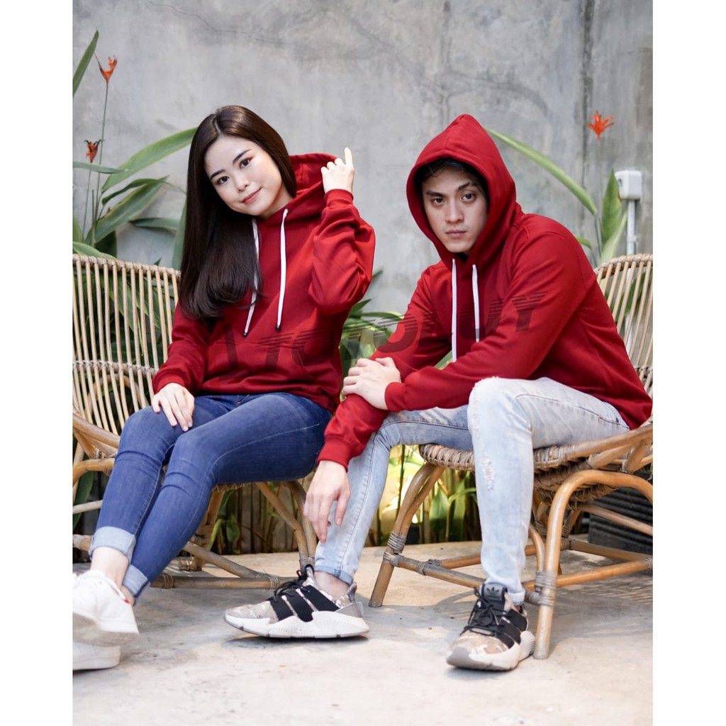 MUKZHOP - COUPLE SWEATER HOODIE POLOS / BASIC POLOS / TOTOLUY / MAROON