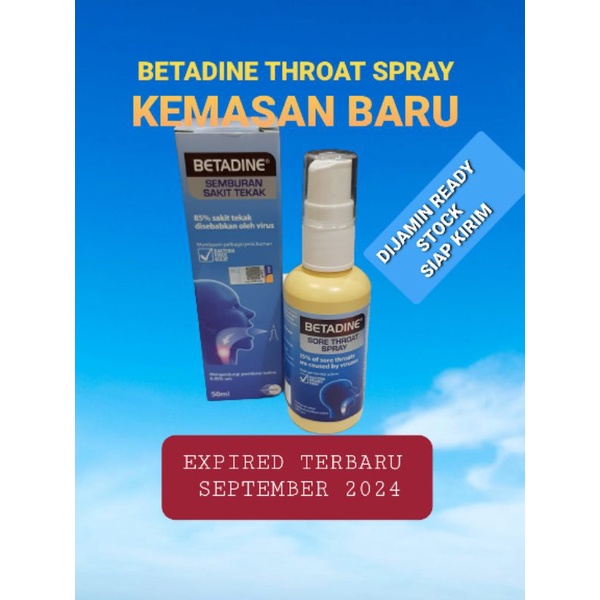 betadine sore throat spray 50 ml obat tenggorokan original