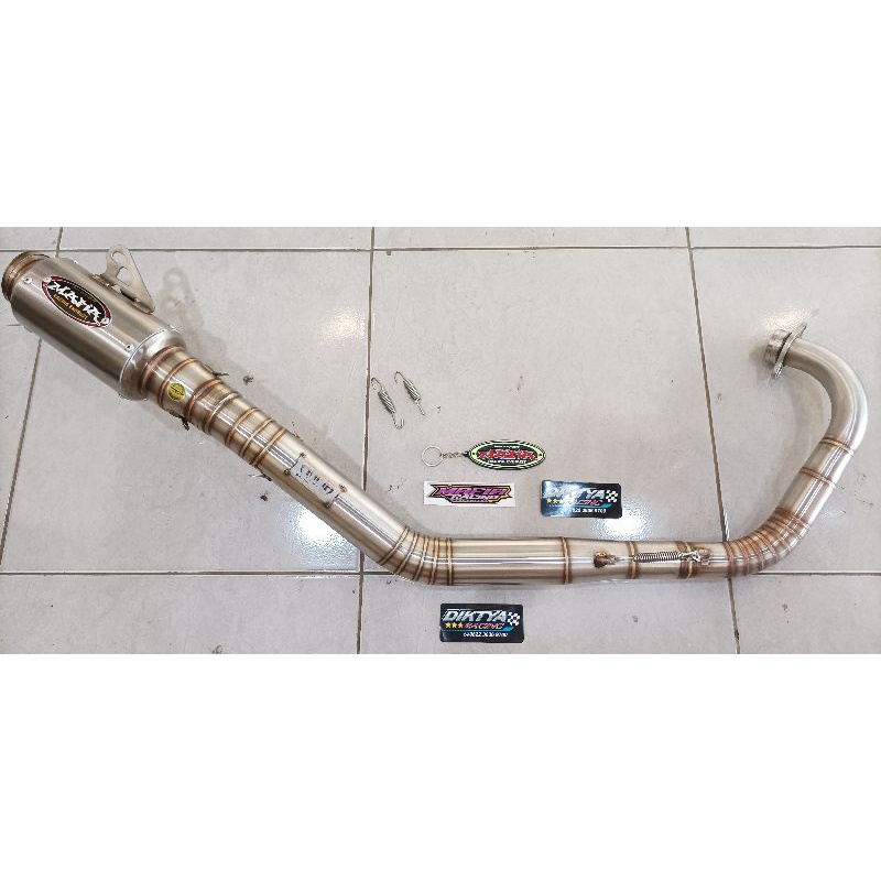 Knalpot Satria Fu Original Mafia Racing Exhaust Set Tipe Road Race Kualitas Bagus Harga Termurah. Bo