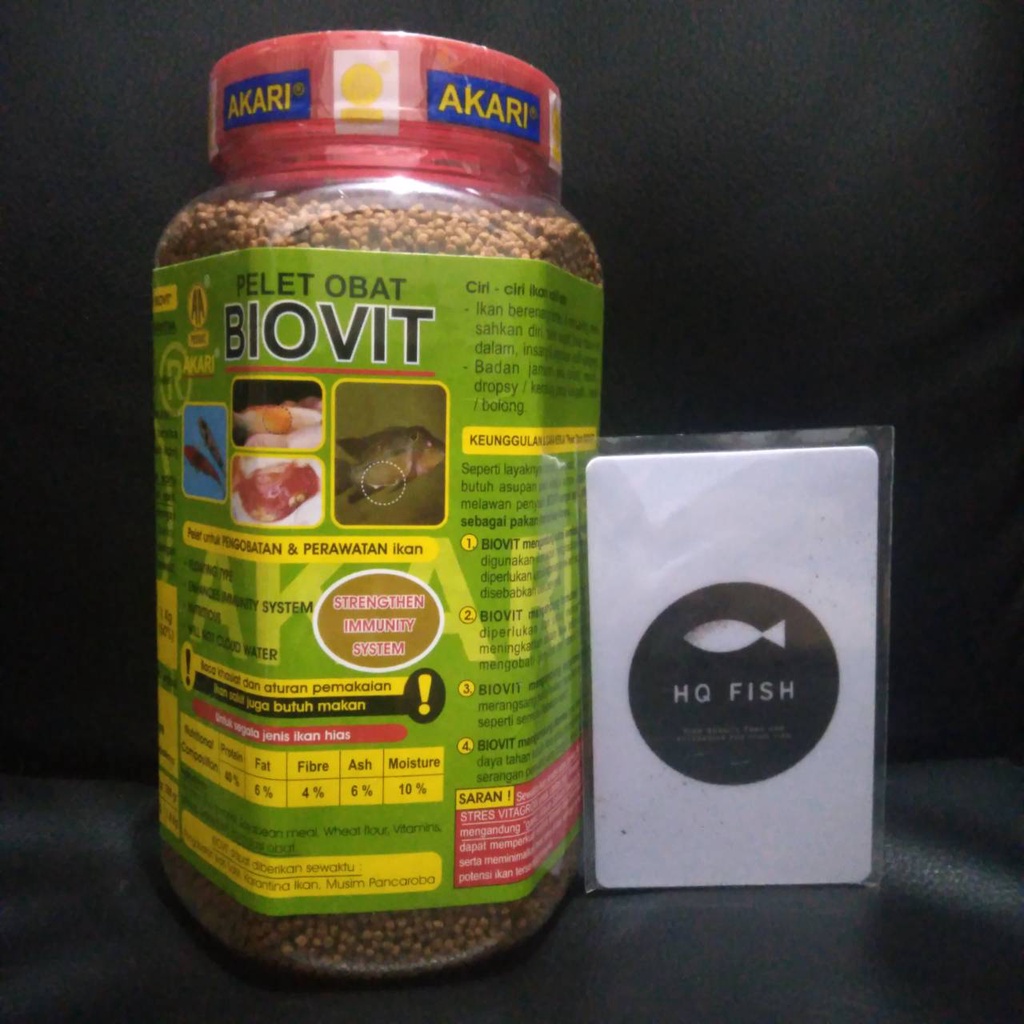 AKARI BIOVIT 350 GR 1MM BIO VIT PAKAN PENGOBATAN DAN PERAWATAN IKAN