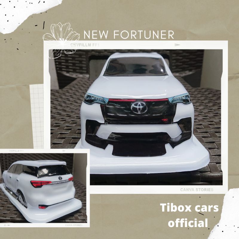 (Bisa request) Box tisu bentuk miniatur mobil toyota new fortuner