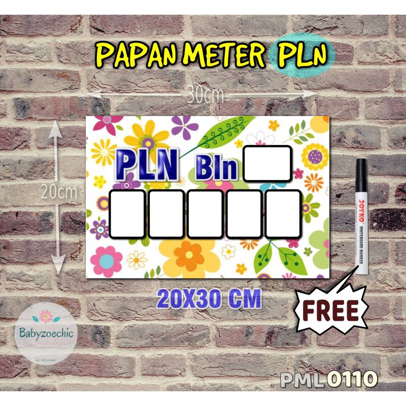 

Zoe Papan Meter Listrik PLN PAM motif Unik - Floral 10