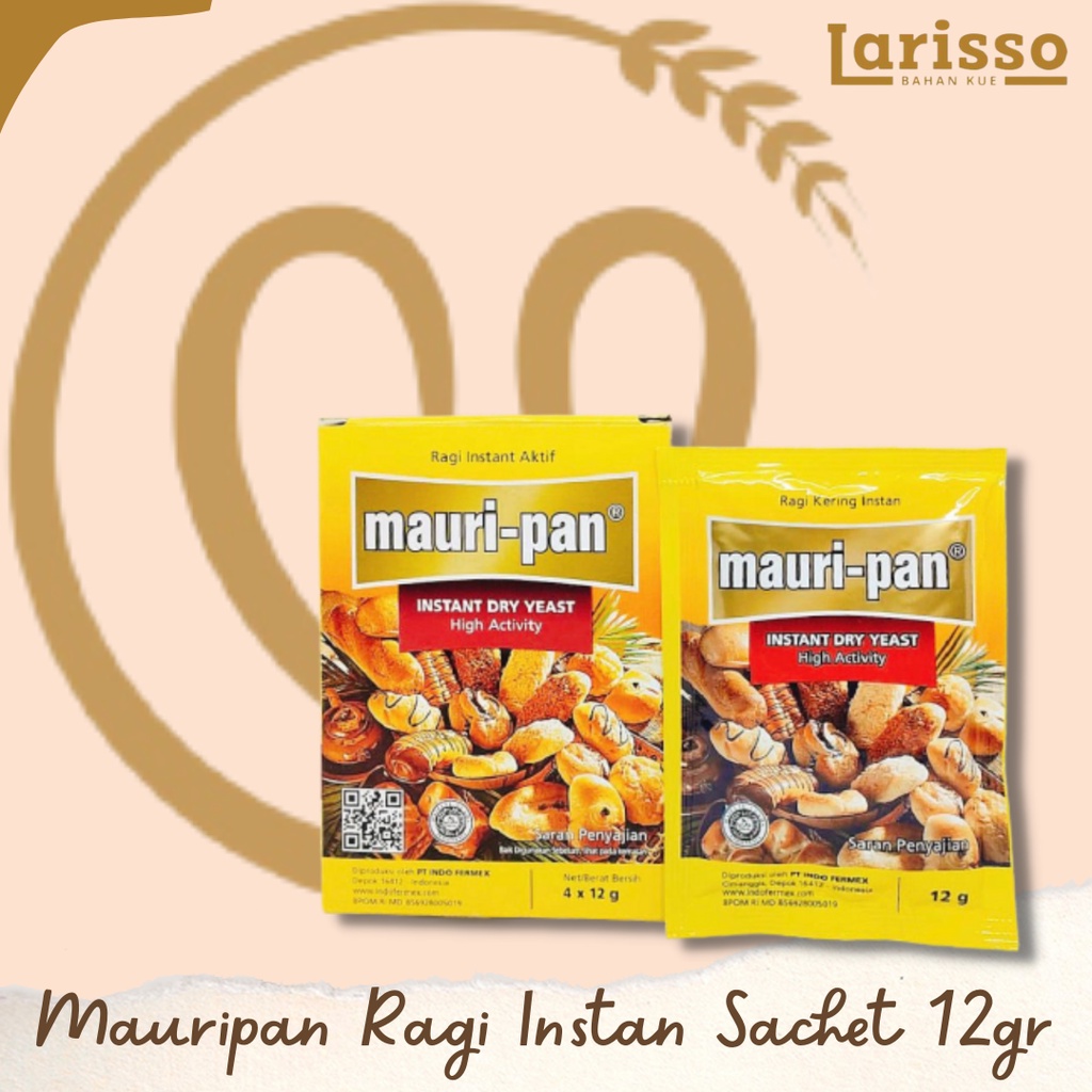 

MAURI-PAN RAGI INSTAN SACHET MAURIPAN RAGI LOKAL SACHET 12GR BAHAN BAKING INSTANT YEAST DRY YEAST