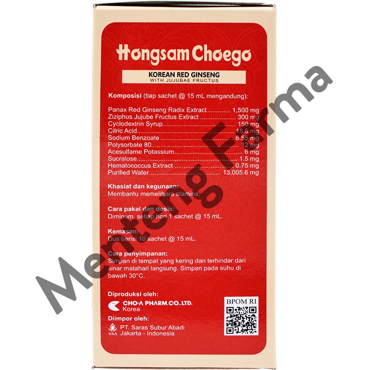 Hongsam Choego Korean Red Ginseng - Memelihara Stamina Tubuh