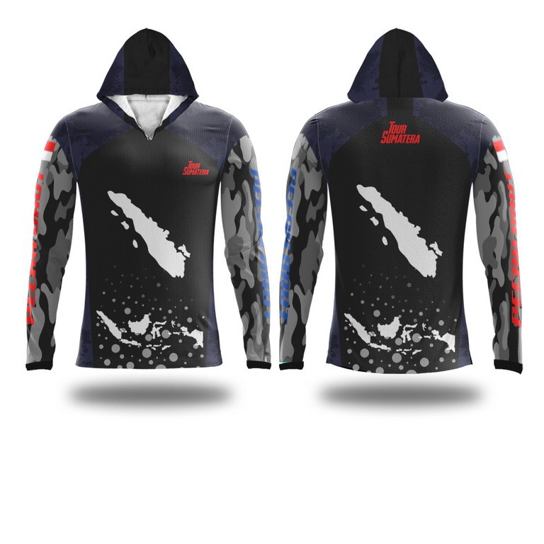 Kaos  jersey jersy Baju mancing mania fishing daiwa shimano kudung Lengan Panjang  premium custom