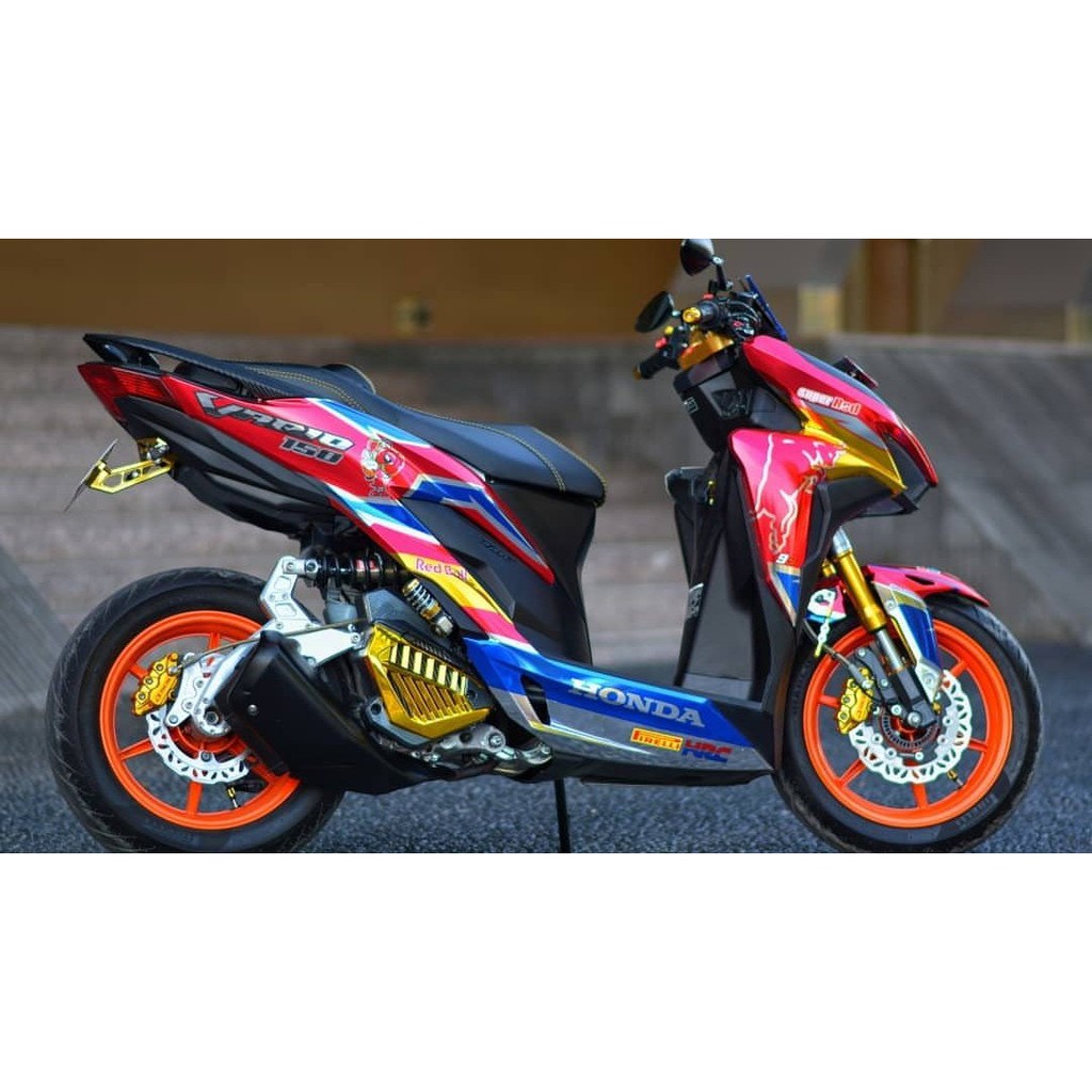 Decal Motor Honda Vario 150 Bahan Chrome Gold Dekal Sticker Stiker Shopee Indonesia