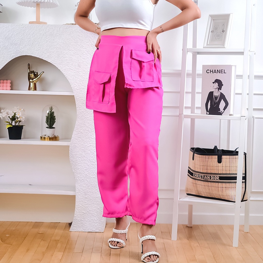 BEFAST - ZEC Celana Panjang EMJUYA / ⭐️PREMIUM SAKURA⭐️ Bess Palazo Pocket Pants / Celana Kekiniaan Remaja Wanita / Celana Selebgram Trendy / Celana Polos Casual / Keluaran Terbaru 2022 / Celana Hits 2022