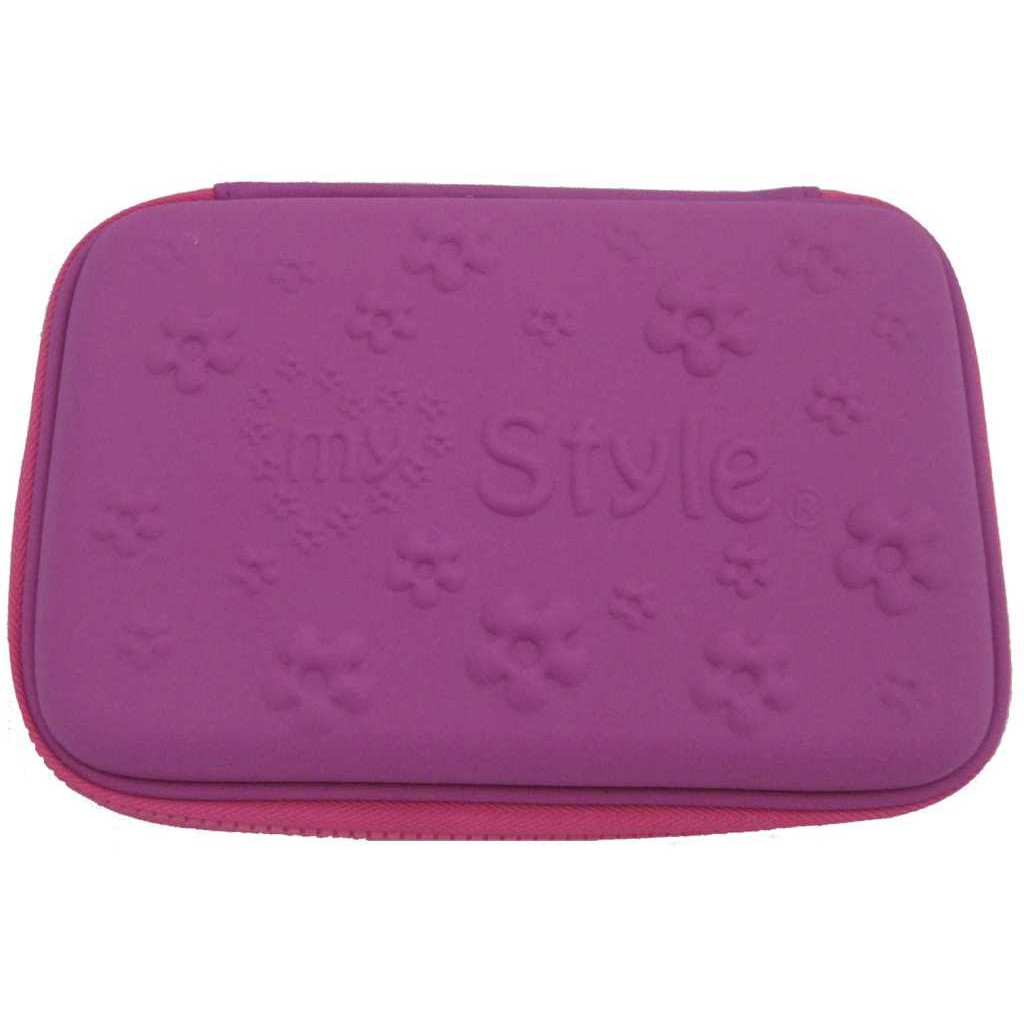 

MY STYLE TM 2166 Purple Flower Hardtop Pencil Case