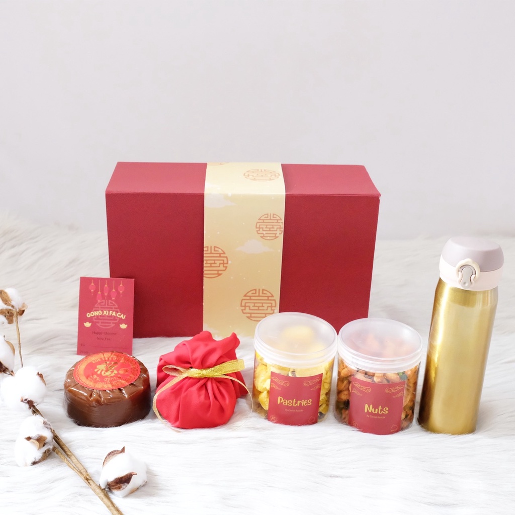 

PAKET HAMPERS BINGKISAN PARCEL PREMIUM HARD BOX IMLEK CHINESE NEW YEAR GONG XI FA CAI MURAH PREMIUM
