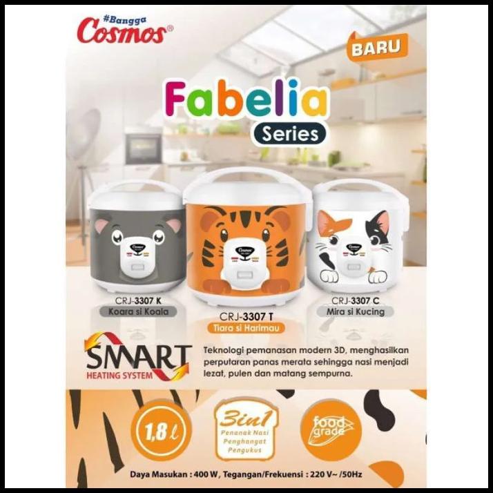 Cosmos Crj-3307 Rice Cooker 1.8 Ltr Mejikom Anti Lengket Penanak Nasi
