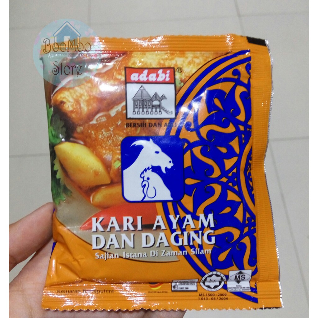 

Adabi Bumbu Bubuk Kari Ayam dan Daging - Chicken and meat curry 24gr