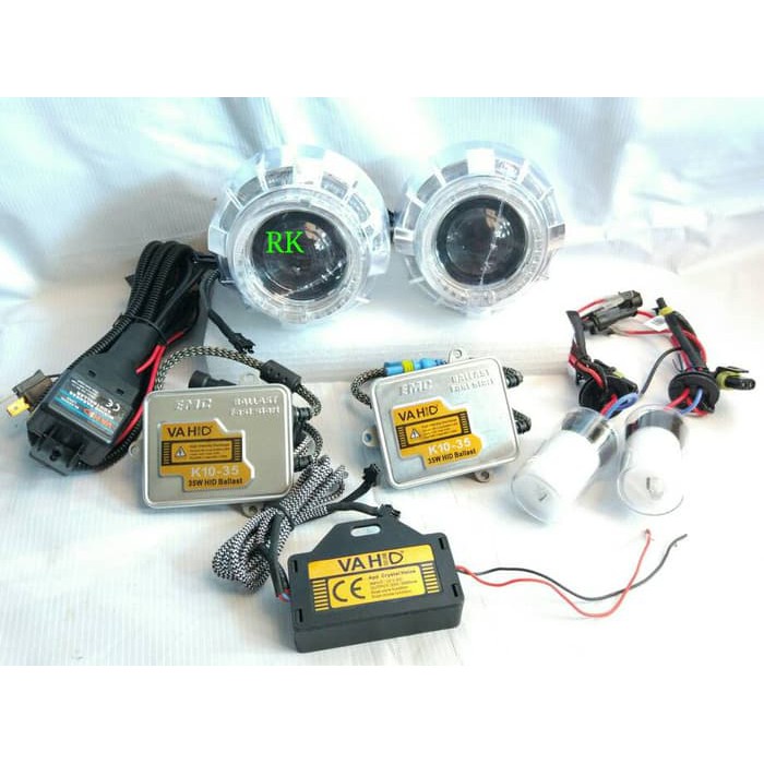 LAMPU PROJIE HID ANGEL EYE RGB BLUETOOTH GARANSI | PROJIE RGB HID