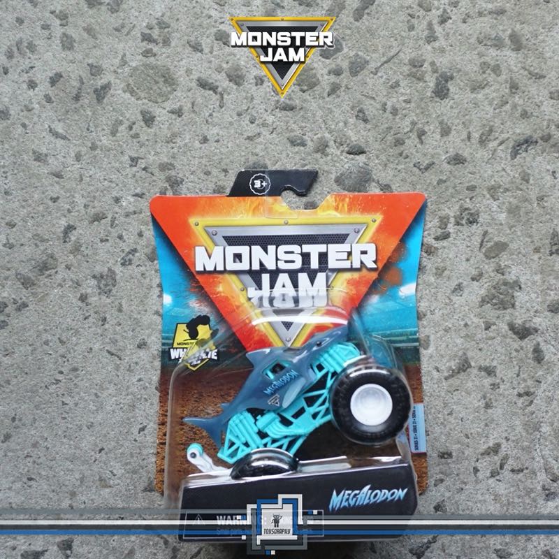 Monster Jam 1/64 MEGALODON Truck with Wheelie Bar Hot Wheels Trucks