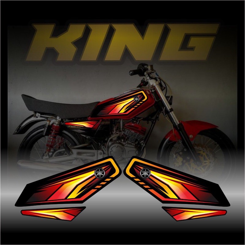 STRIPING VARIASI RX-KING MERAH KUNING