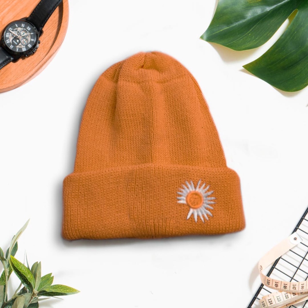 Kupluk Beanie Hat Terbaru Bordir Matahari