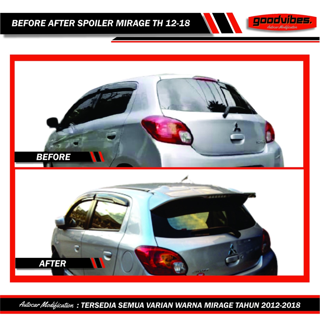 spoiler mitsubishi mirage